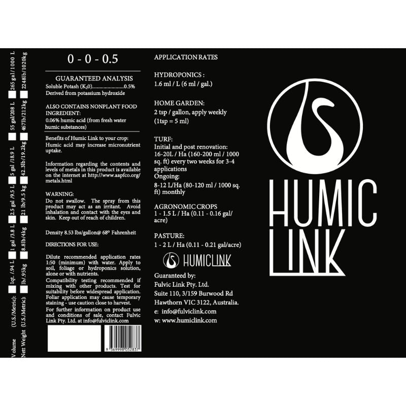 Humic Acid by Humic Link - 5 Gallon